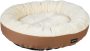 Round Bolster Pet Bed with Flannel Top