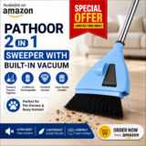 Clean Smarter with the PATHOOR 2-in-1 Sweeper with Built-in Vacuum